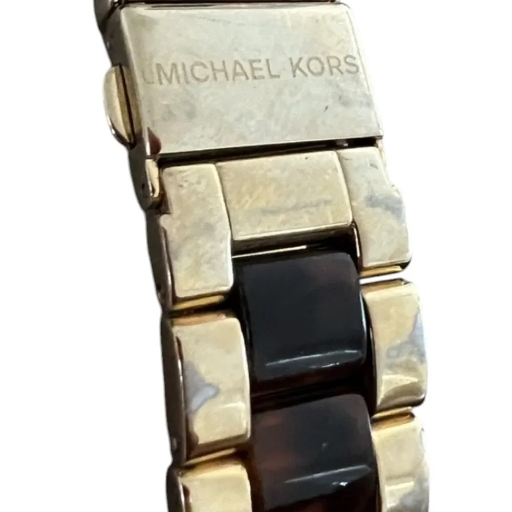 MICHAEL KORS Pre-loved Tortoise Glitz and Glamour Chronograph Watch